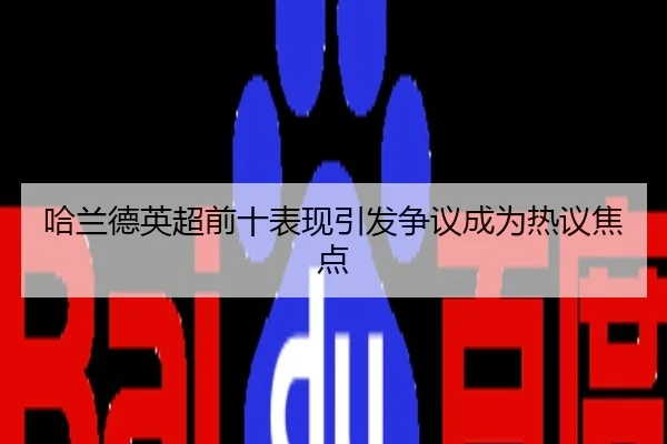 哈兰德英超前十表现引发争议成为热议焦点